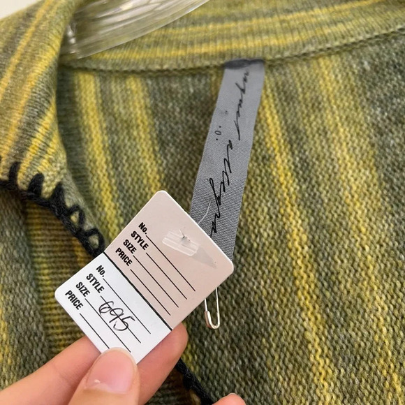 Raquel Allegra Wool Cashmere Knit Blend Fringe Bohemian Pullover Poncho Sweater - Picture 9 of 13